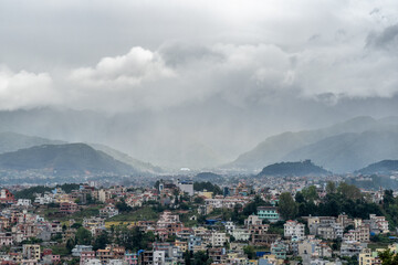 Fototapeta na wymiar Population Density in City of Kathmandu