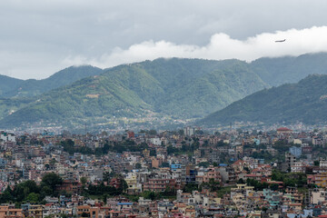 Fototapeta na wymiar Population Density in City of Kathmandu