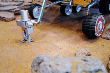 Machine exploring Mars planet