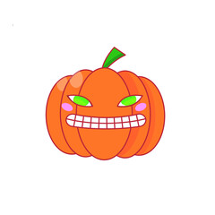 halloween pumpkin isolated on white
