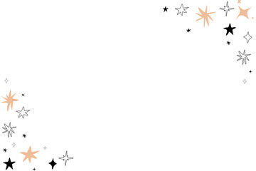 hand draw stars pattern. Vector illustration
