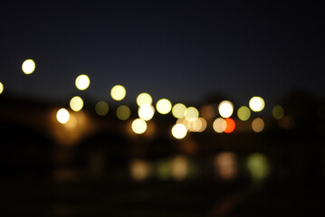 night view of the eiffel tower in france