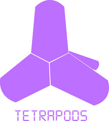 Concrete Tetrapods to block the sea water entering into the sea of marine lines mumbai