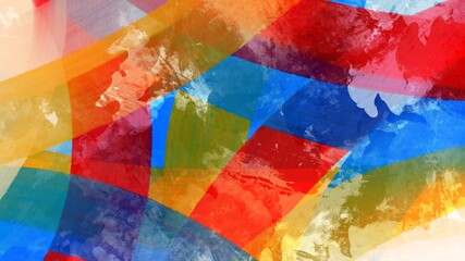 Abstract background painting art with blue, red and yellow paint brush for presentation, website, halloween poster, wall decoration, or t-shirt design.