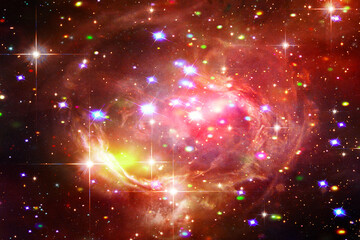 Obraz premium Beautiful universe. Galaxies and stars. The elements of this image furnished by NASA.