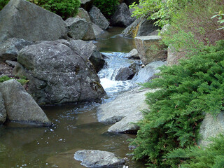 Asian park in Europe. 
Beautiful, incredibly refined and arranged in the Asian style garden. Full of greenery, stones and water. With a gentle hum, it calms our nerves.