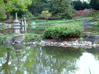 Asian park in Europe. 
Beautiful, incredibly refined and arranged in the Asian style garden. Full of greenery, stones and water. With a gentle hum, it calms our nerves.
