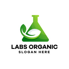 Organic Laboratory Gradient Logo Design