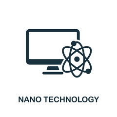 Nano Technology icon. Monochrome sign from bioengineering collection. Creative Nano Technology icon illustration for web design, infographics and more