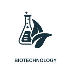 Biotechnology icon. Monochrome sign from bioengineering collection. Creative Biotechnology icon illustration for web design, infographics and more