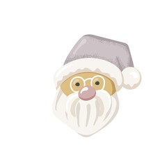 Santa Claus. Happy new year. Christmas items. For the design of Christmas and New Year cards. Vector illustration. Hand-Drawn.
