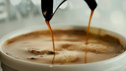 Process of making coffee in espresso machine