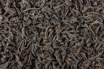 Dry tea leaves texture.