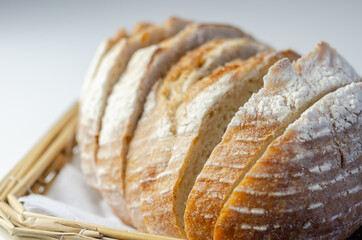 Gluten free artisan bread sourdough cob, homemade baking of delicious round bread