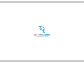 Fototapeta PS logo design for company. PS letter coporate logo Vector .typography monogram obraz