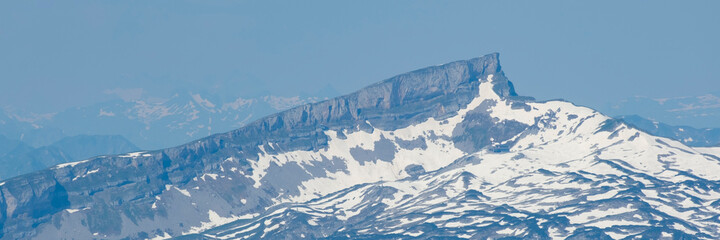 Fototapeta premium Hoher Ifen 2232m, Allgäuer Alpen, Kleinwalsertal, Vorarlberg, Österreich, Europa
