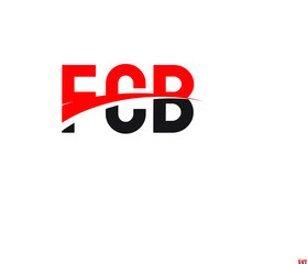 FCB Letter Initial Logo Design Vector Illustration