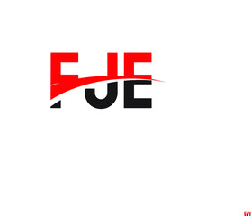 Fototapeta premium FJE Letter Initial Logo Design Vector Illustration