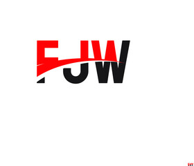 FJW Letter Initial Logo Design Vector Illustration