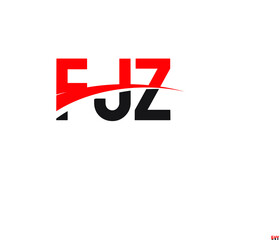 FJZ Letter Initial Logo Design Vector Illustration