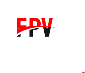 FPV Letter Initial Logo Design Vector Illustration