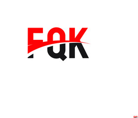 FQK Letter Initial Logo Design Vector Illustration
