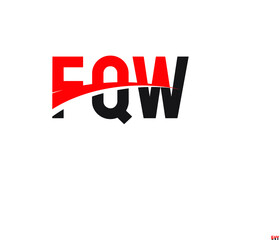 FQW Letter Initial Logo Design Vector Illustration