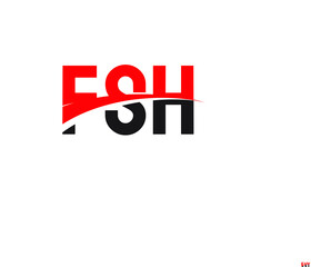 FSH Letter Initial Logo Design Vector Illustration