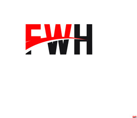 FWH Letter Initial Logo Design Vector Illustration