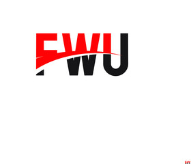 FWU Letter Initial Logo Design Vector Illustration