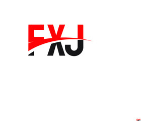 FXJ Letter Initial Logo Design Vector Illustration