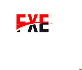 FXE Letter Initial Logo Design Vector Illustration