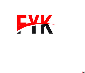 FYK Letter Initial Logo Design Vector Illustration