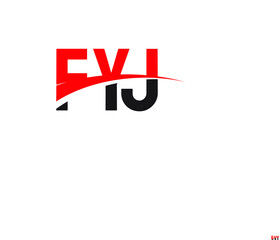 FYJ Letter Initial Logo Design Vector Illustration
