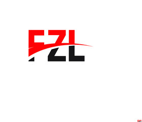 FZL Letter Initial Logo Design Vector Illustration