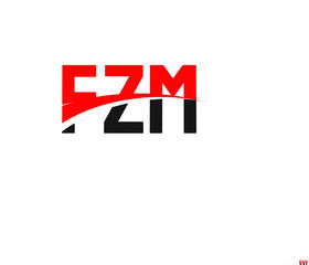 FZM Letter Initial Logo Design Vector Illustration