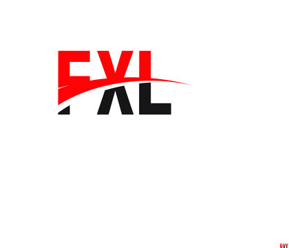 FXL Letter Initial Logo Design Vector Illustration