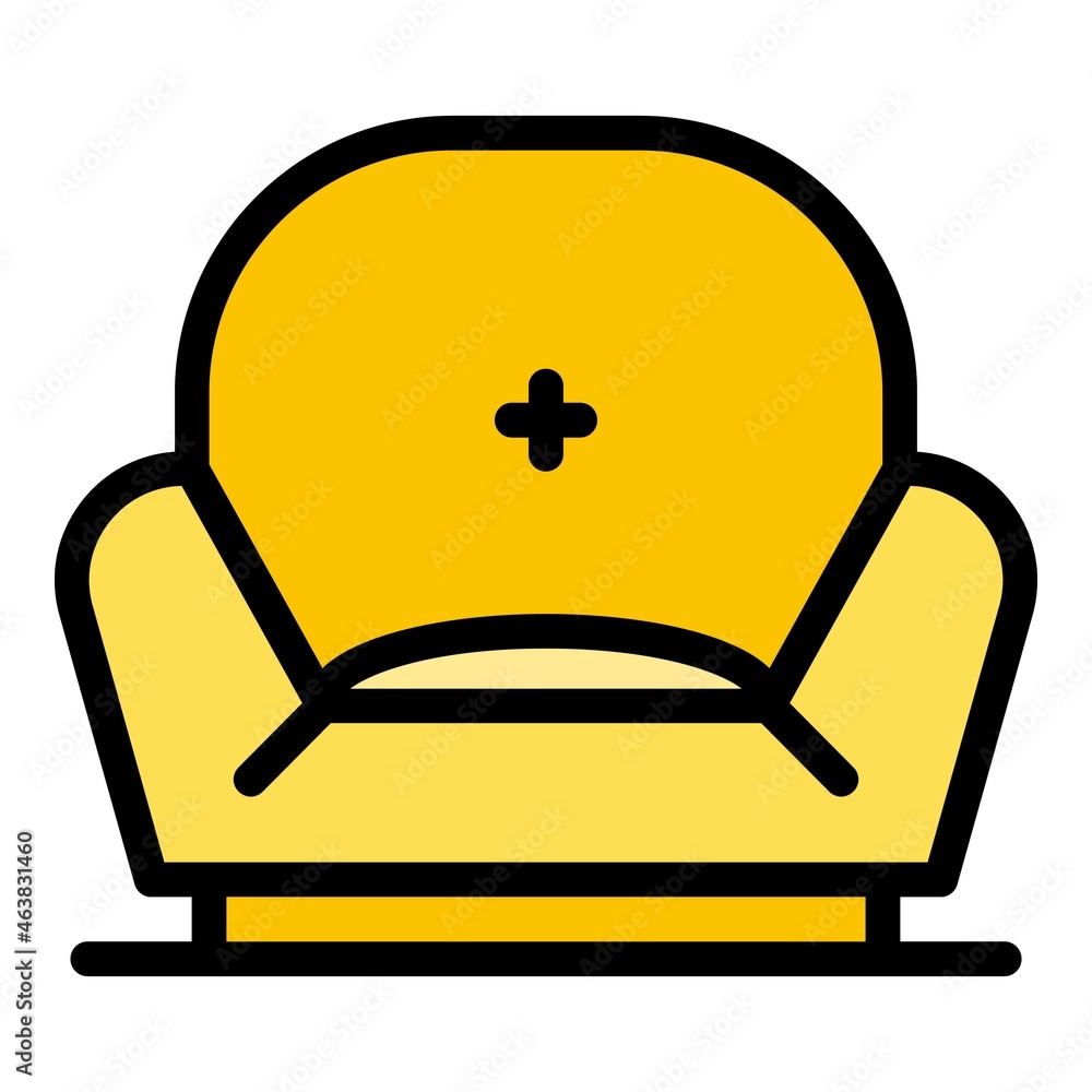 Canvas Prints Soft chair icon. Outline soft chair vector icon color flat isolated