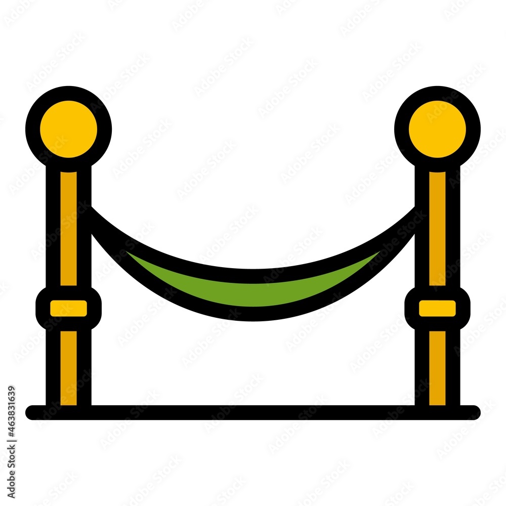 Aufkleber hammock icon. outline hammock vector icon color flat isolated