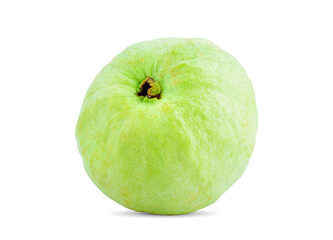 Guava fruit isolated on white background .
