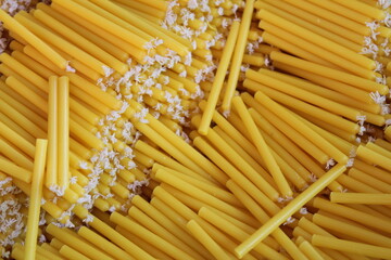 Group beeswax and paraffin yellow wax candles candles