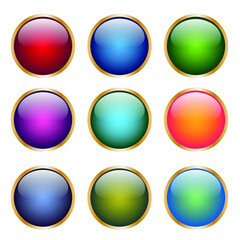 Buttons for vector. Buttons for web