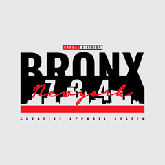NEW YORK BRONX illustration typography. perfect for t shirt design
