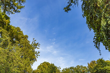 Scenic blue sky with clouds at daytime