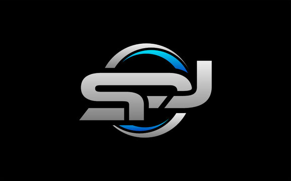 SPJ Letter Initial Logo Design Template Vector Illustration