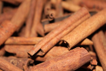 spices Aromatic dry cinnamon sticks