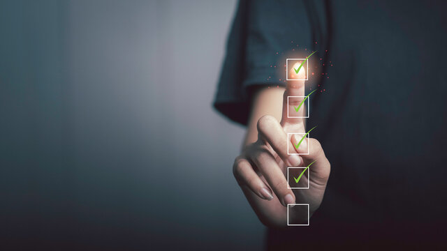 Person with checklist and to do list with copy space.