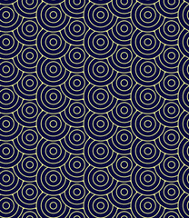 Seamless pattern with waves from circles. Made in flat style.