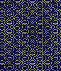 Seamless pattern with waves from circles. Made in flat style.
