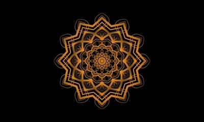 Golden Mandala Design